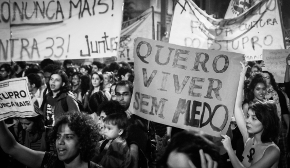 Manifestação em São Paulo, mulheres contra a cultura do estupro