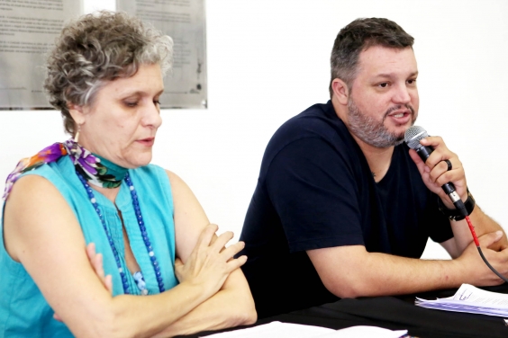 Presidente, vereador Pedro Patrus, e vereadora Cida Falabela, membro da Comissão
