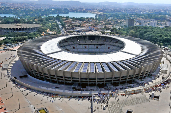 vista aérea da esplanada do estádio mineirão