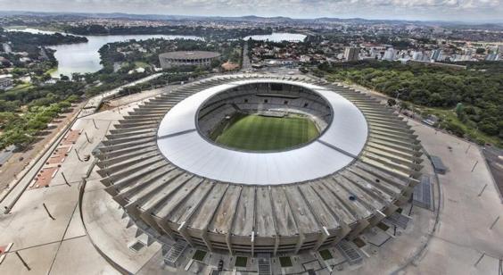 vista aérea da esplanada do estádio mineirão