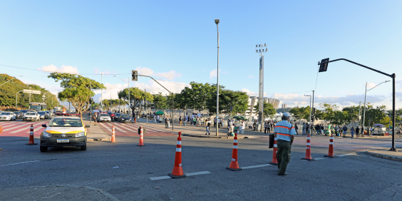 operação de trânsito no entorno do estádio Mineirão