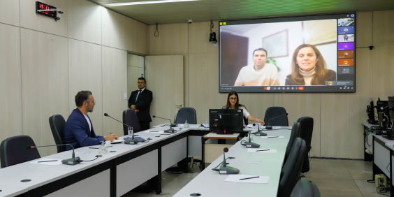 Pesquisadores espanhóis em videoconferência aparecem junto a vereadora em audiência pública realizada na CMBH