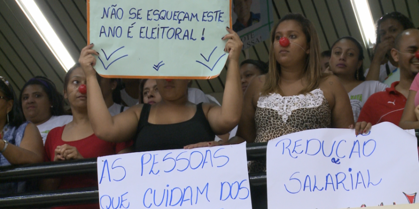 Manifestantes temem que, caso o projeto da SSA entre em vigor, haja demissões em massa - Foto: Divulgação CMBH