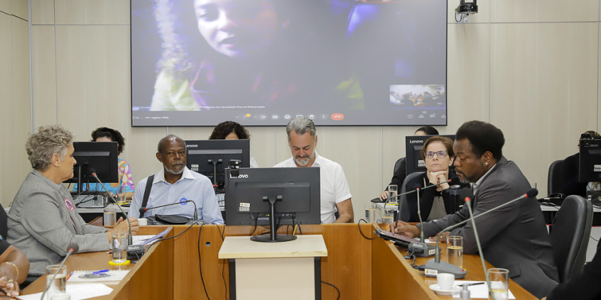 Imagem dos participantes durante a reunião