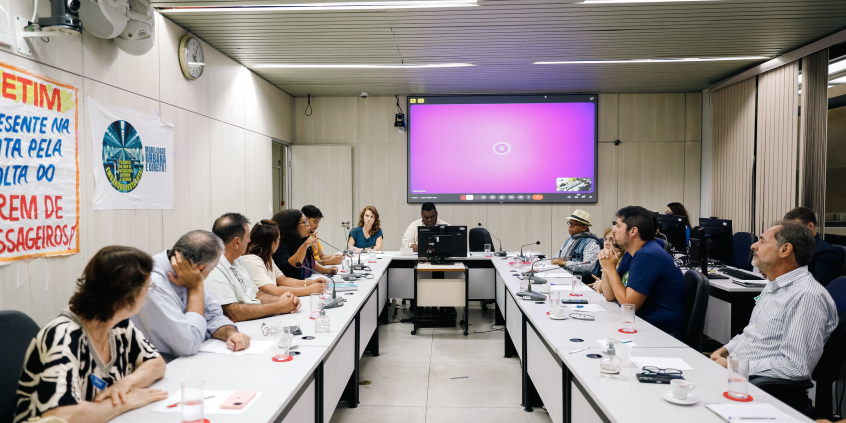 Vereadores e convidados no Plenário Helvécio Arantes