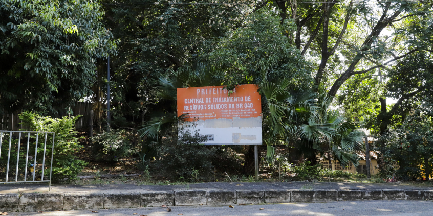vista frontal da Central de Tratamento de Resíduos Sólidos da SLU