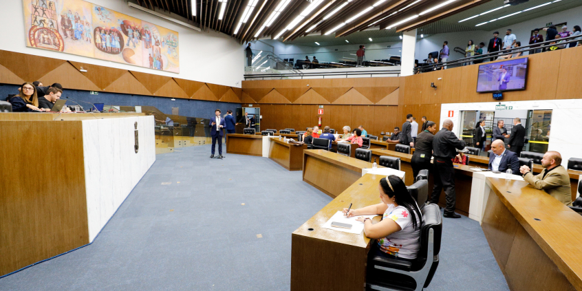 reunião do plenário com os vereadores presentes