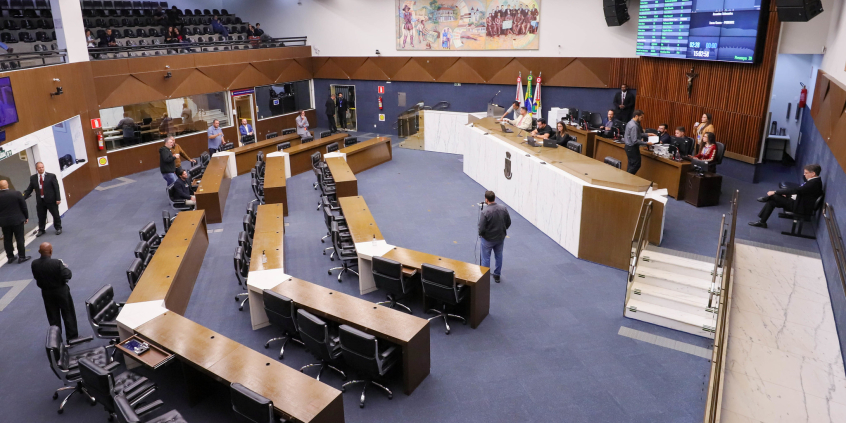 reunião do plenário com os vereadores presentes