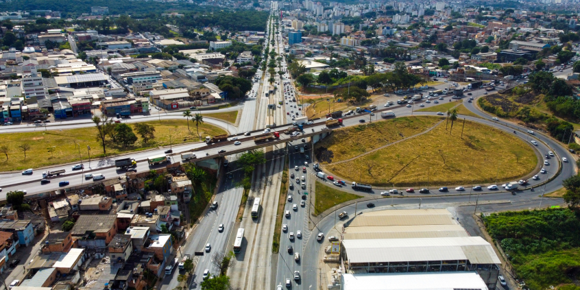 Vista aérea do anel rodoviário