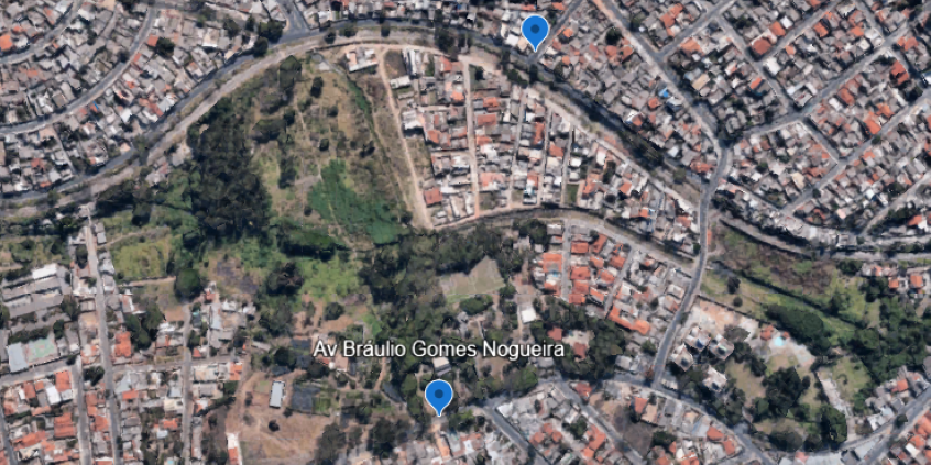 Vista aérea do bairro Lindeia