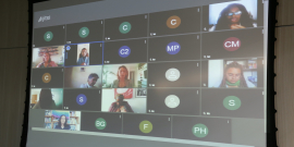 tela de computador mostra reunião remota entre vereadores