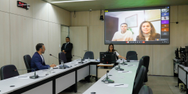Pesquisadores espanhóis em videoconferência aparecem junto a vereadora em audiência pública realizada na CMBH