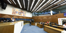 Plenário da CMBH durante reunião com votações