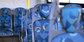 interior de ônibus do transporte coletivo