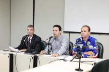 Juliano Lopes (PSDC), Professor Wendel (PSB) e Bim da Ambulância (PTN), membros da Comissão de Administração Pública