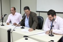 Valdivino (PPS), Preto (DEM) e Pedro Patrus (PT)