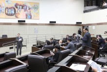 Vereadores na 62ª reunião plenária ordinária, realizada em 9 de agosto de 2013