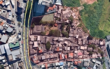Vereadores avaliam real risco de desmoronamento na Vila Bandeirantes. Imagem: Google Earth