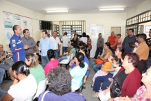 Uma das unidades visitadas foi o Centro de Saúde Minas Caixa