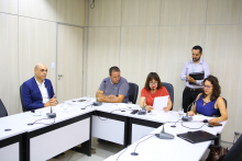 Vereadoras Marilda Portela e Bella Gonçalves e vereadores Edmar Branco e Maninho Félix, na reunião da Comissão de Mulheres desta segunda-feira (2/9)