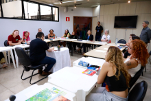 participantes de oficina de desenho na Câmara de bh